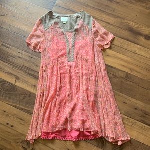 Patterned Anthropologie dress